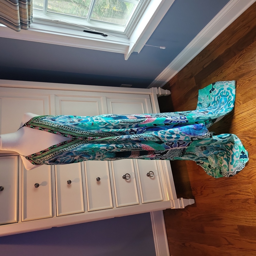 Shahida Parides Maxi 3 Way Dress OS 100% Silk